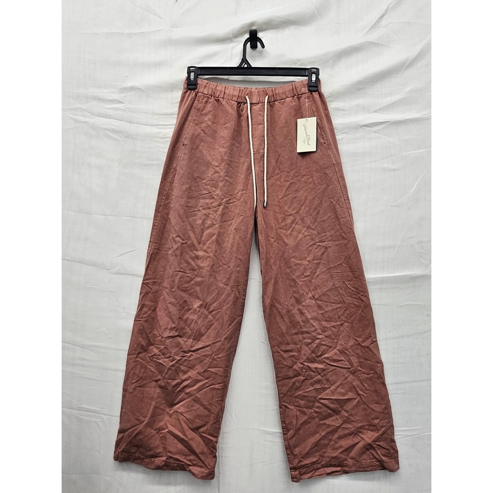 Universal Thread Womens Wide Leg Pants Brown Cotton Blend Casual Size XS